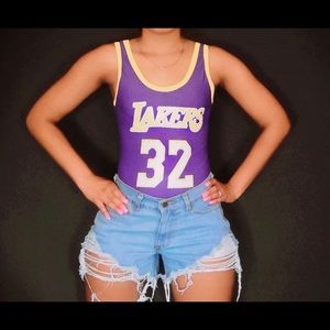 Los Angeles Laker's Magic Johnson Bodysuit Size M